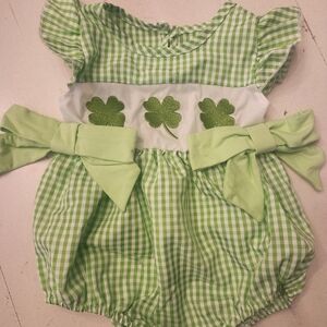 Amazon Green Checkered Kids Bodysuit